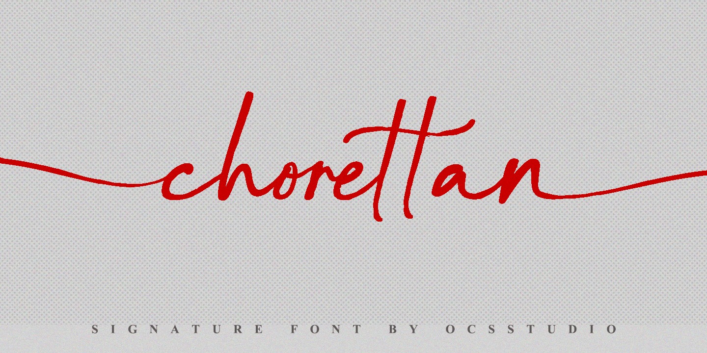 Пример шрифта Chorettan #1